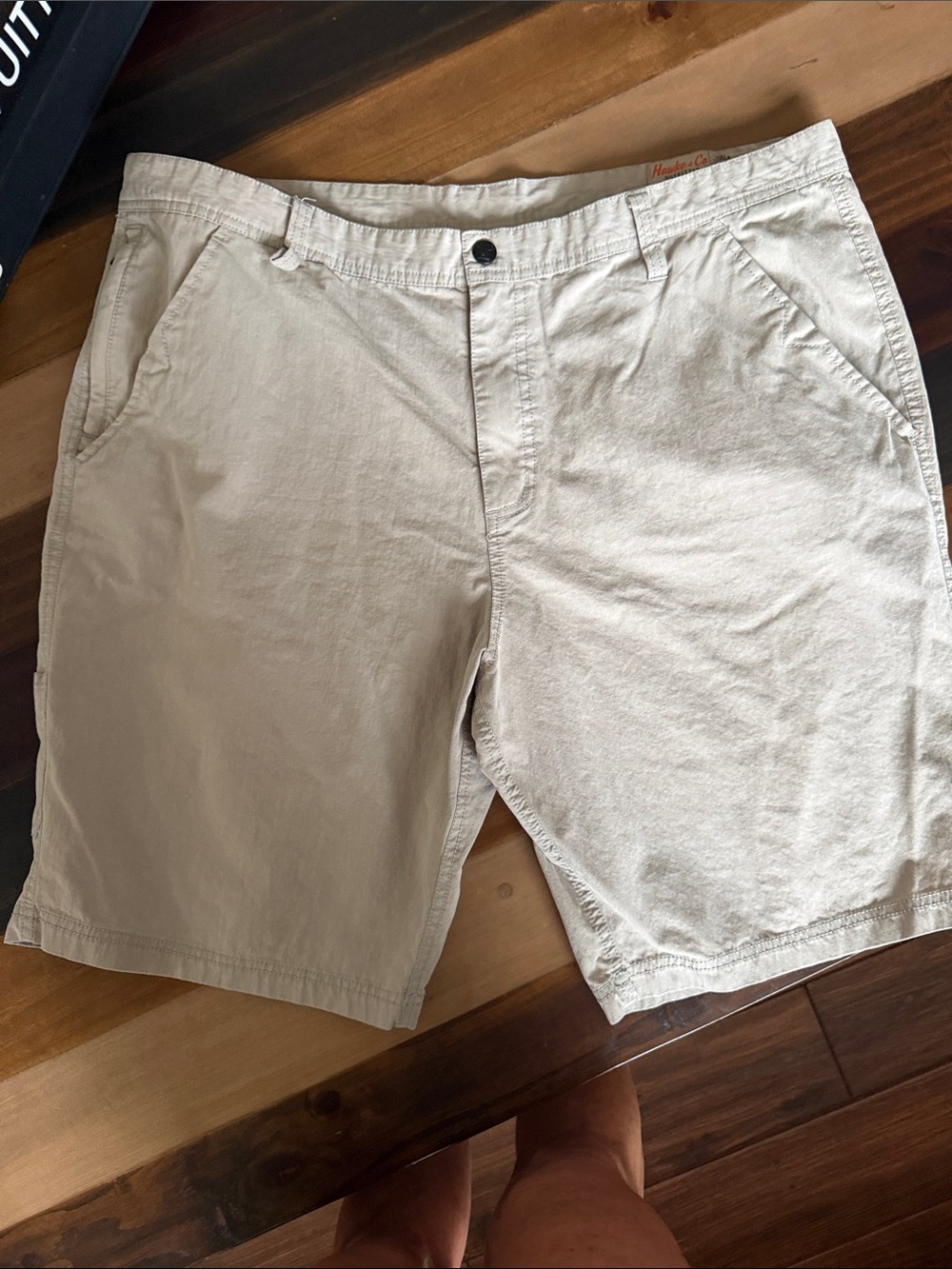 Hawke & Co Men's Flat-Front Shorts - Light Khaki
